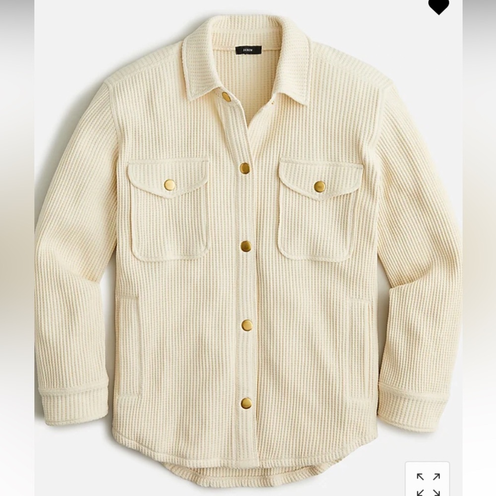 J. Crew Waffle-knit shirt-jacket size XS